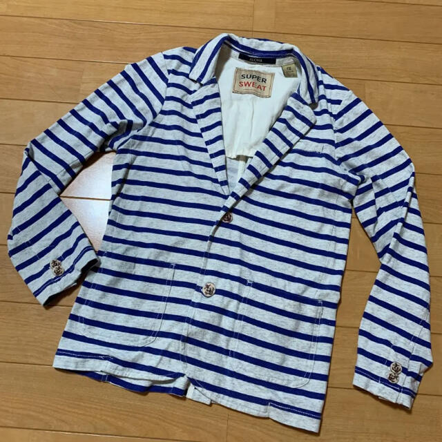 SCOTCH & SODA(スコッチアンドソーダ)のスコッチ&ソーダ　ボーダー　マリンジャケット　128 キッズ/ベビー/マタニティのキッズ服男の子用(90cm~)(ジャケット/上着)の商品写真