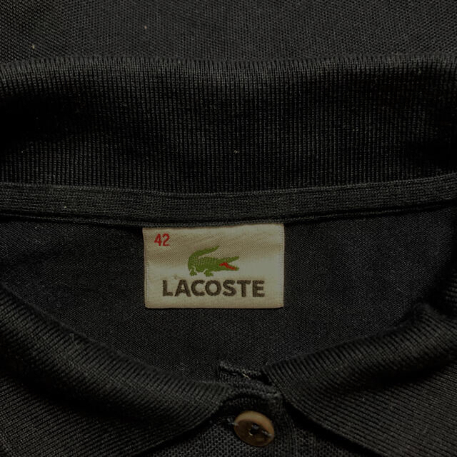 LACOSTE(ラコステ)の【美品】LACOSTE ラコステ　ポロシャツ　レディース　紺　ネイビー　42 レディースのトップス(ポロシャツ)の商品写真