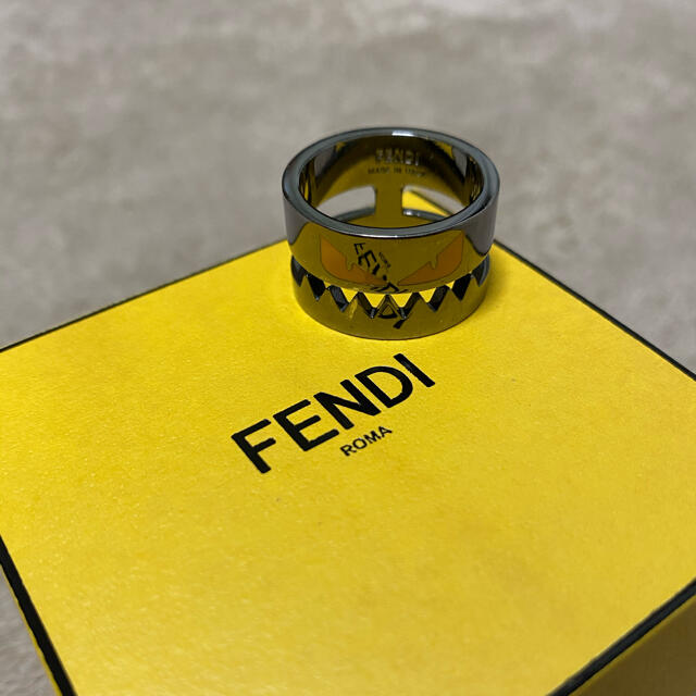 【稀少】FENDI モンスター バグズ シルバー リング 21号