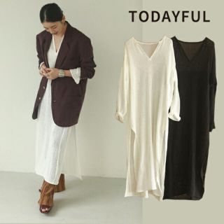 トゥデイフル(TODAYFUL)のTODAYFUL Mesh Slit Dress メッシュスリットドレス(ロングワンピース/マキシワンピース)