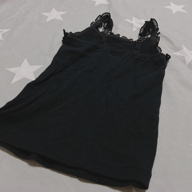 ANNA SUI mini(アナスイミニ)のアナスイミニ　フリル付きキャミソール　Ｆ（80〜95センチ） キッズ/ベビー/マタニティのキッズ服女の子用(90cm~)(Tシャツ/カットソー)の商品写真