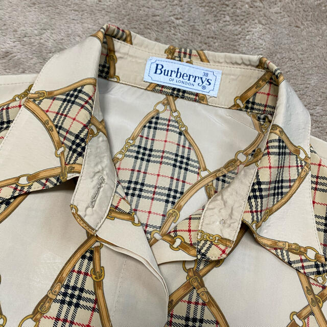 BURBERRY(バーバリー)の【稀少】Burberry's OF LONDON チェック ベルト 総柄 シャツ レディースのトップス(シャツ/ブラウス(長袖/七分))の商品写真