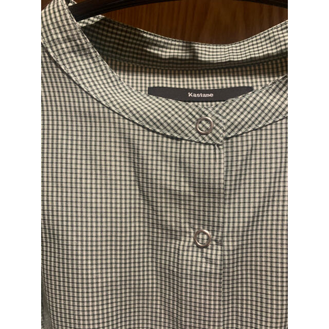kastane グラフチェックボリューム袖ブラウス レディースのトップス(シャツ/ブラウス(長袖/七分))の商品写真