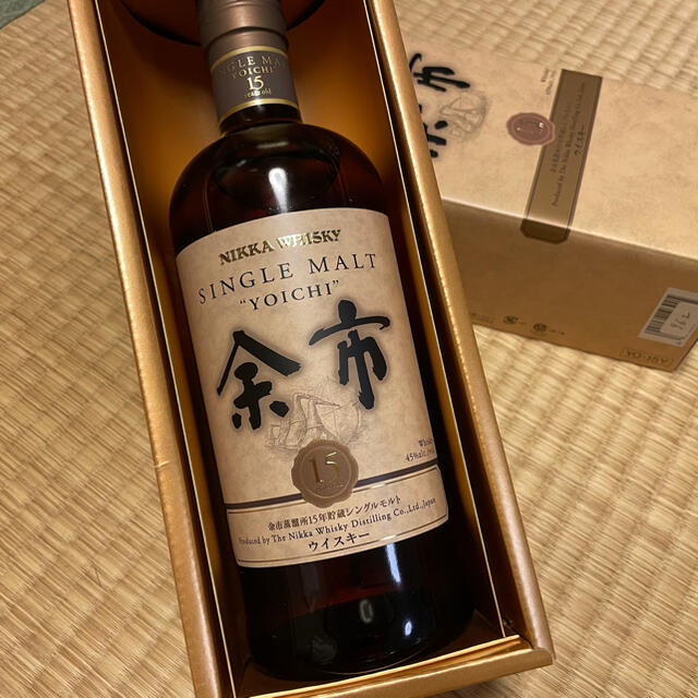 食品/飲料/酒余市　15年　シングルモルトウイスキー　箱付き