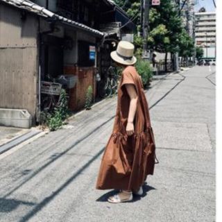yori コットンティアードワンピース ネイビー36 drawerドゥロワー
