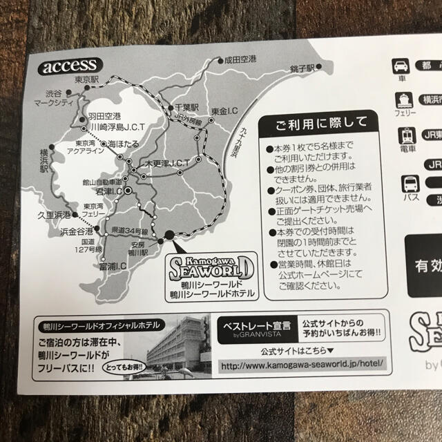 鴨川シーワールド入園割引券 チケットの施設利用券(水族館)の商品写真