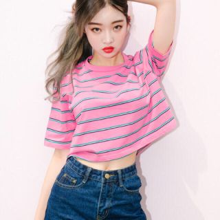 ミックスエックスミックス(mixxmix)の未使用♡ mixxmix ボーダー Tシャツ(Tシャツ(長袖/七分))