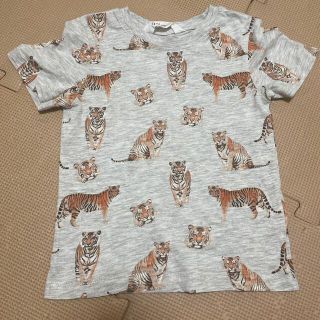 エイチアンドエム(H&M)のH&M  トラ総柄 サイズ110(Tシャツ/カットソー)