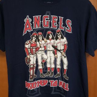 【未使用】KISS × MLB LOS ANGELES Tシャツ M(Tシャツ/カットソー(半袖/袖なし))