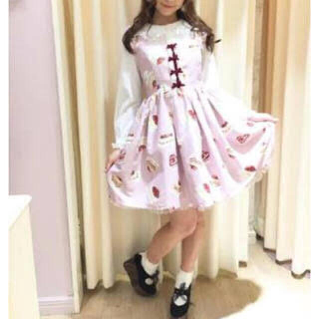 Ank Rouge - 【美品】 ankrouge ケーキ 柄 ワンピース お菓子 Ank Rouge - 【美品】 ankrouge ケーキ 柄 ワンピース お菓子