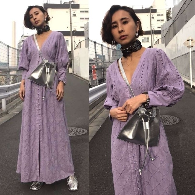 Ameri VINTAGE - Ameri 美品 コットン フラワー レース