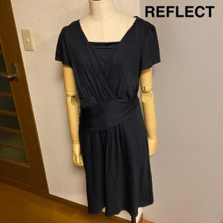 リフレクト(ReFLEcT)の【REFLECT】リフレクト　カシュクール　ネイビー　半袖　ワンピース(ひざ丈ワンピース)