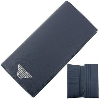 エンポリオアルマーニ(Emporio Armani)のEMPORIO ARMANI 長財布 メンズ ネイビー 新品 1410-2-37(長財布)