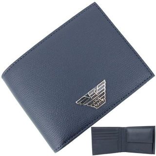 エンポリオアルマーニ(Emporio Armani)のEMPORIO ARMANI 財布 メンズ ブルー 新品 PVC 1022382(折り財布)