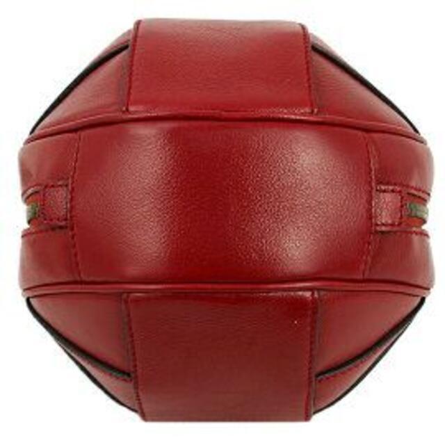 GUCCI(グッチ)のグッチ GUCCI バスケットボールシェイプ ハンドバッグ カーフレザー レッド レディース ボルドー レッド ゴールド 未使用 グッチ 155621 レディースのバッグ(ハンドバッグ)の商品写真