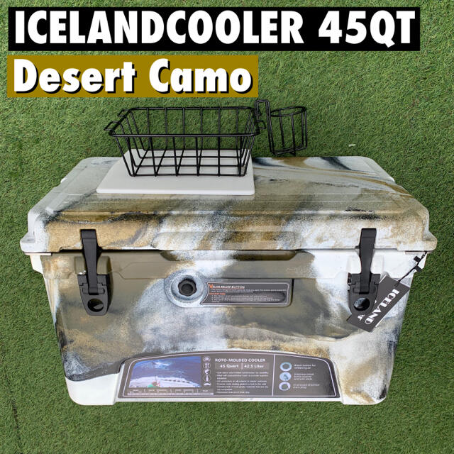 アイスランドクーラーボックス 45QT ICELAND cooler カモフラ