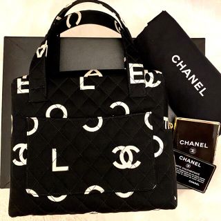 シャネル(CHANEL)の超美品　レア物　シャネル　ロゴキャンバストートバッグ(トートバッグ)