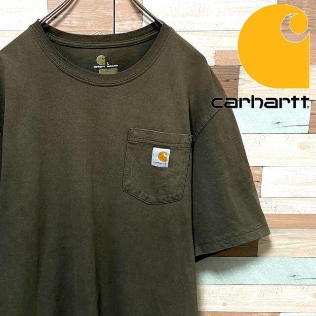 carhartt(カーハート)の古着カーハートゆるだぼワンポイントオーバーサイズTシャツ緑グリーン2XL メンズのトップス(Tシャツ/カットソー(半袖/袖なし))の商品写真