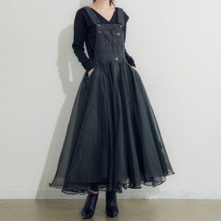 完売品 LA BELLE ETUDE ボリュームデニムチュールサロペⅡ GRY