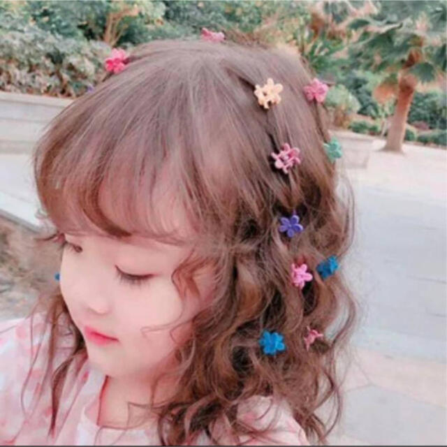 【韓国で大人気20個】花　ミニ　ヘアクリップ　バンスクリップ　キッズ　ヘアピン