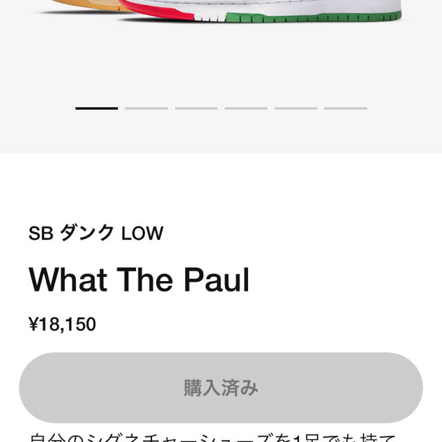 【25cm】NIKE  SB  DUNK LOW What The Paul