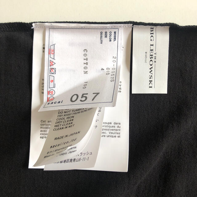 新品在庫 sacai - Sacai Tシャツ Big Lebowski Tee XL 4 サカイ 映画の通販 by Aki's shop|サカイならラクマ 送料無料安い