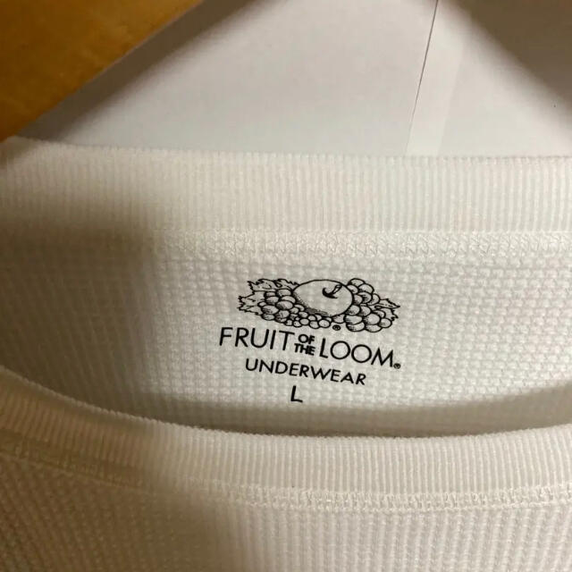FRUIT OF THE LOOM　長袖　トップス　白　L　フルーツオブザルーム メンズのトップス(Tシャツ/カットソー(七分/長袖))の商品写真