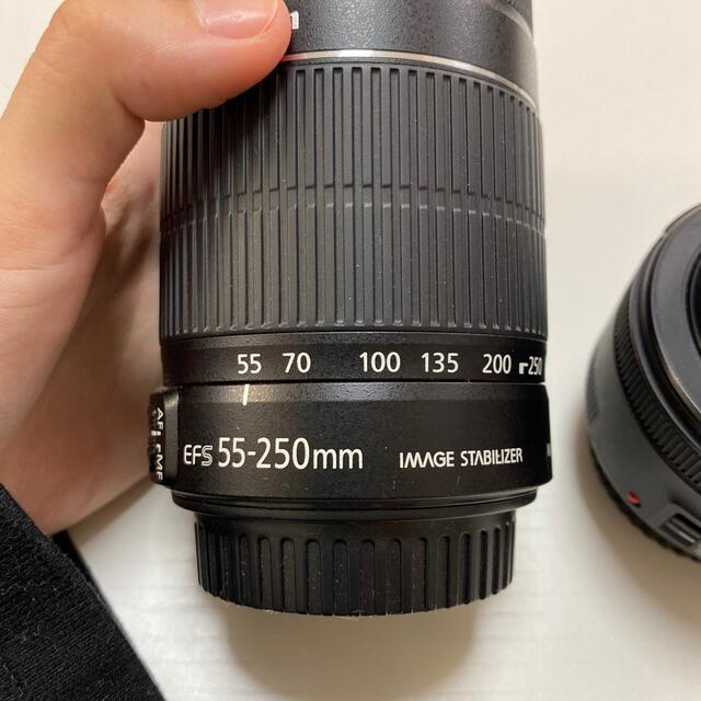 Canon 単焦点(50mm)&ズーム(55-250) レンズセット