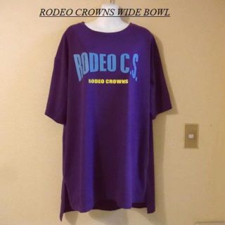 ロデオクラウンズワイドボウル(RODEO CROWNS WIDE BOWL)のRCWBロデオクラウンズワイドボウル♡パープルTシャツワンピース(ひざ丈ワンピース)