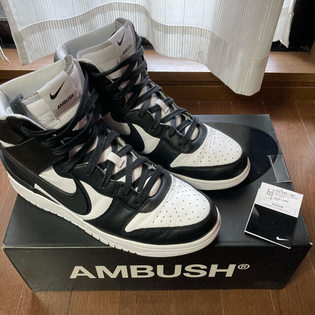 AMBUSH(アンブッシュ)のAMBUSH x NIKE Dunk Hi Black / White 28cm メンズの靴/シューズ(スニーカー)の商品写真