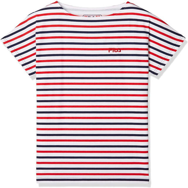 FILA(フィラ)のフィラ ボーダーバスクTシャツ XL レディースのトップス(Tシャツ(半袖/袖なし))の商品写真