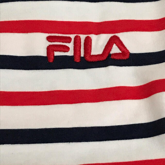 FILA(フィラ)のフィラ ボーダーバスクTシャツ XL レディースのトップス(Tシャツ(半袖/袖なし))の商品写真