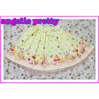 アンジェリックプリティー(Angelic Pretty)の新品同様　アンジェリックプリティ　スカート　夢見るマカロン(ひざ丈スカート)