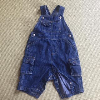 ベビーギャップ(babyGAP)のオーバーオール サロペット デニム 60-70(ロンパース)