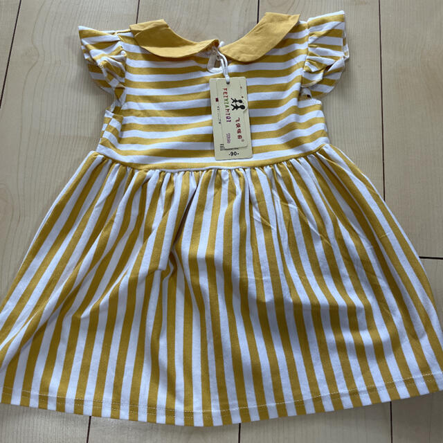 petit main(プティマイン)のタグ付き新品　ワンピース　90 キッズ/ベビー/マタニティのキッズ服女の子用(90cm~)(ワンピース)の商品写真