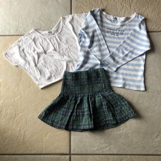 パーソンズキッズ(PERSON'S KIDS)のトップス2枚とスカート(Tシャツ/カットソー)