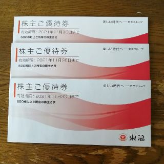 東急電鉄株主優待券 ３冊(ショッピング)