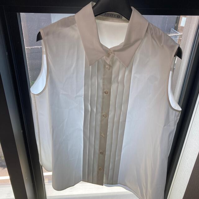 グリーン・ホワイト系 完成品♪ 専用 フォクシー シャツブラウス 40