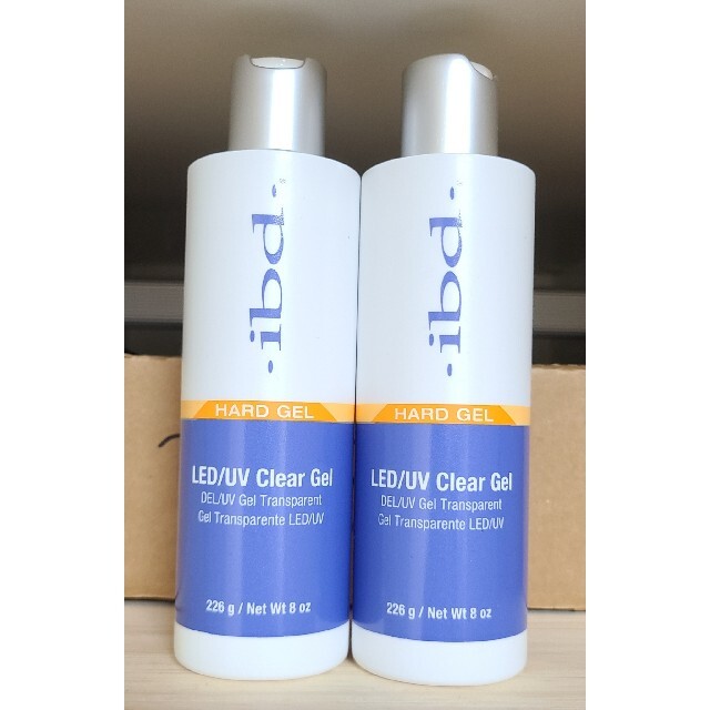 2本 IBD UV クリアジェル 226 g / 8 oz Clear Gelコスメ/美容