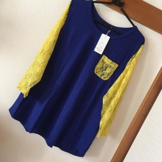 新品大きいサイズ♡レース長袖カットソー(カットソー(長袖/七分))