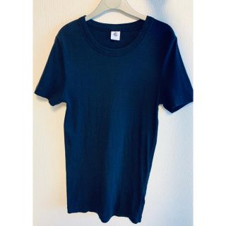 プチバトー(PETIT BATEAU)の【試着のみ】プチバトー  半袖　Tシャツ  ネイビー　S(Tシャツ(半袖/袖なし))