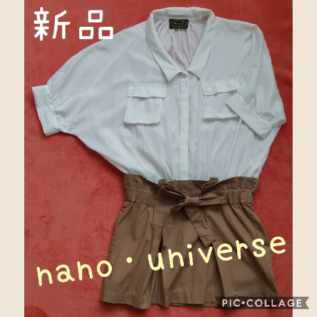 nano・universe(ナノユニバース)のナノ・ユニバース nano・universe ワンピース シャツ ス 新品 半袖 レディースのワンピース(ひざ丈ワンピース)の商品写真