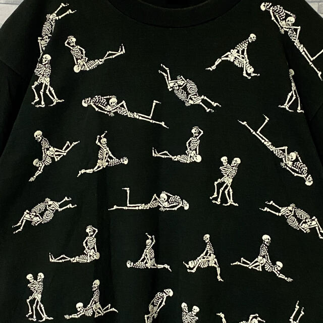 【超激レア】ビンテージ90s USA製  スカル　48手　ゆるダボ　ブラックXL メンズのトップス(Tシャツ/カットソー(半袖/袖なし))の商品写真