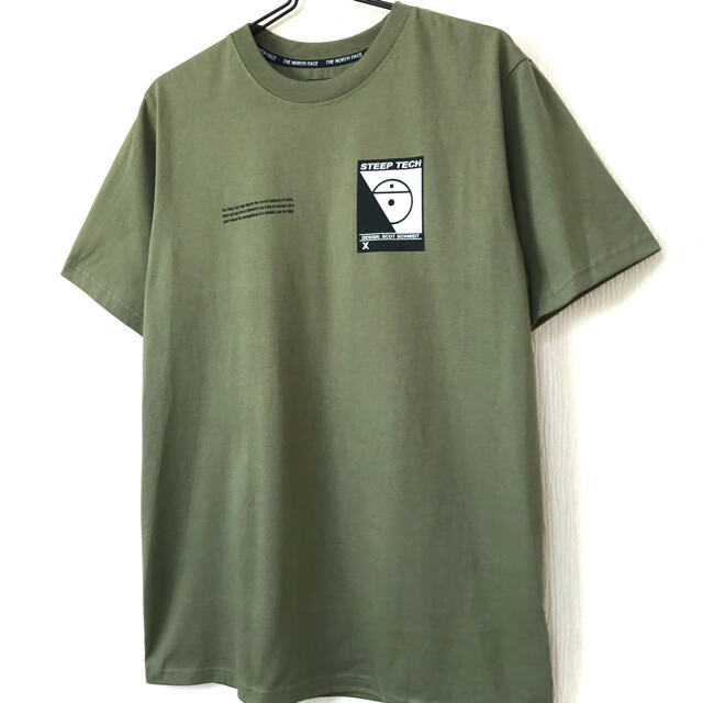 THE NORTH FACE(ザノースフェイス)の厚生地 ♪ 新品 ノースフェイス STEEP TECK Tシャツ オリーブ XL メンズのトップス(Tシャツ/カットソー(半袖/袖なし))の商品写真