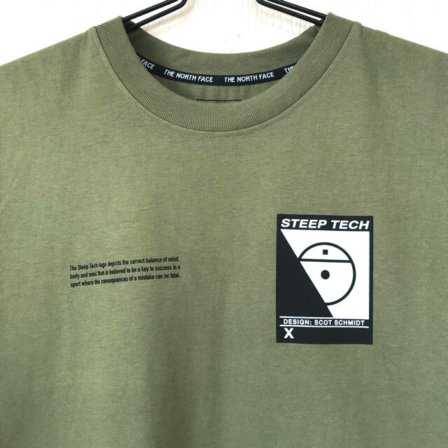 THE NORTH FACE(ザノースフェイス)の厚生地 ♪ 新品 ノースフェイス STEEP TECK Tシャツ オリーブ XL メンズのトップス(Tシャツ/カットソー(半袖/袖なし))の商品写真