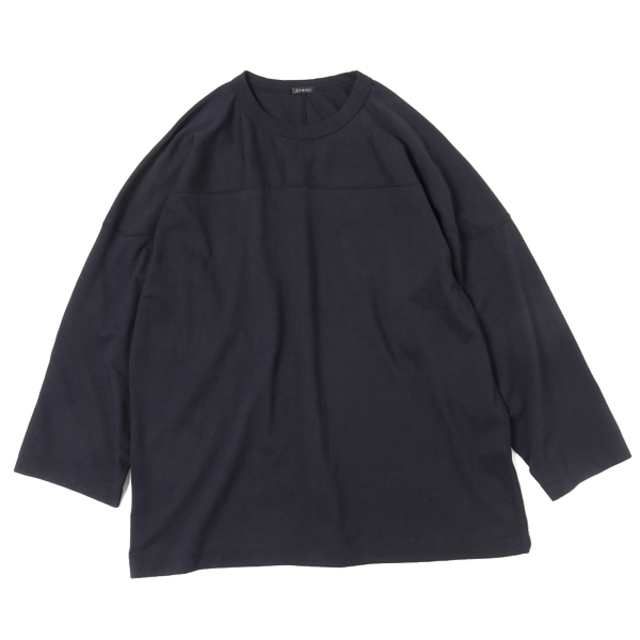 20aw comoli フットボールTシャツ ネイビー タグ付 20aw comoli フットボールTシャツ ネイビー タグ付