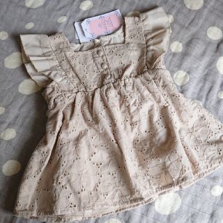 プティマイン(petit main)のエンジェルラブ Angel love 袖フリル チュニック size 95(Tシャツ/カットソー)