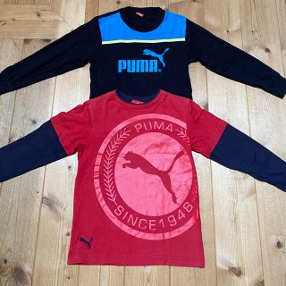 プーマ(PUMA)のPUMA 長袖シャツ　サイズ130 2枚セット(Tシャツ/カットソー)