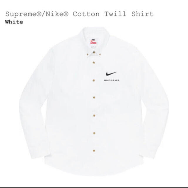 Supreme - Supreme / Nike® Cotton Twill Shirt Whiteの通販 by m shop ...