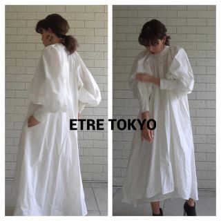 ETRE TOKYO タイプライターボリュームスリーブワンピース(ロングワンピース/マキシワンピース)